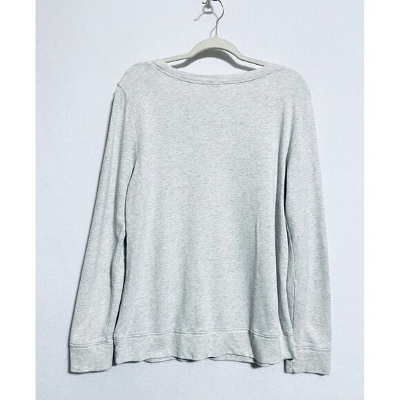 J Crew Sweatshirt Sweater Womens Large Sequin Embellished Long Sleeve Gray - Picture 3 of 7